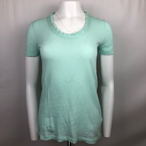 J Crew Frayed Ruffle T Shirt